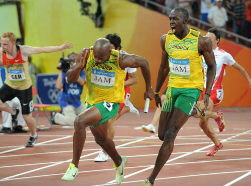 The Jamaica Olympic 100m relay